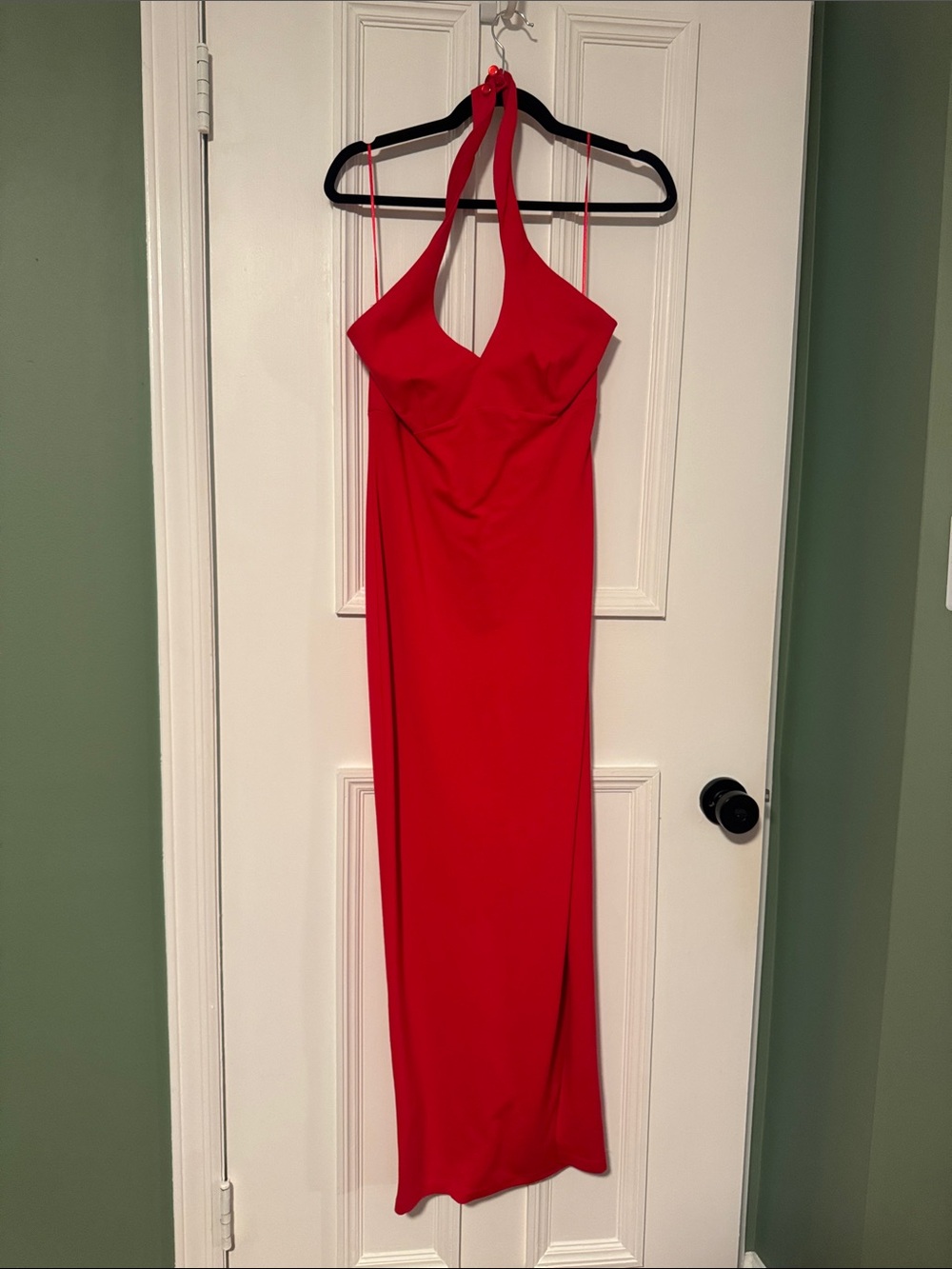 Socialite halter Red Halter Gown